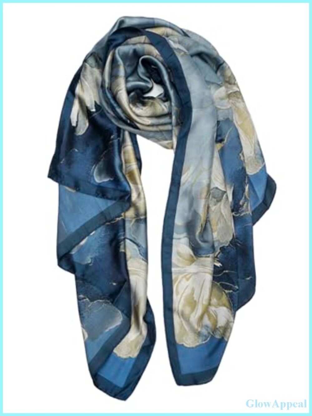 Large Satin Scarf for Women, Silky Long Shawl Wrap, Sun Protection